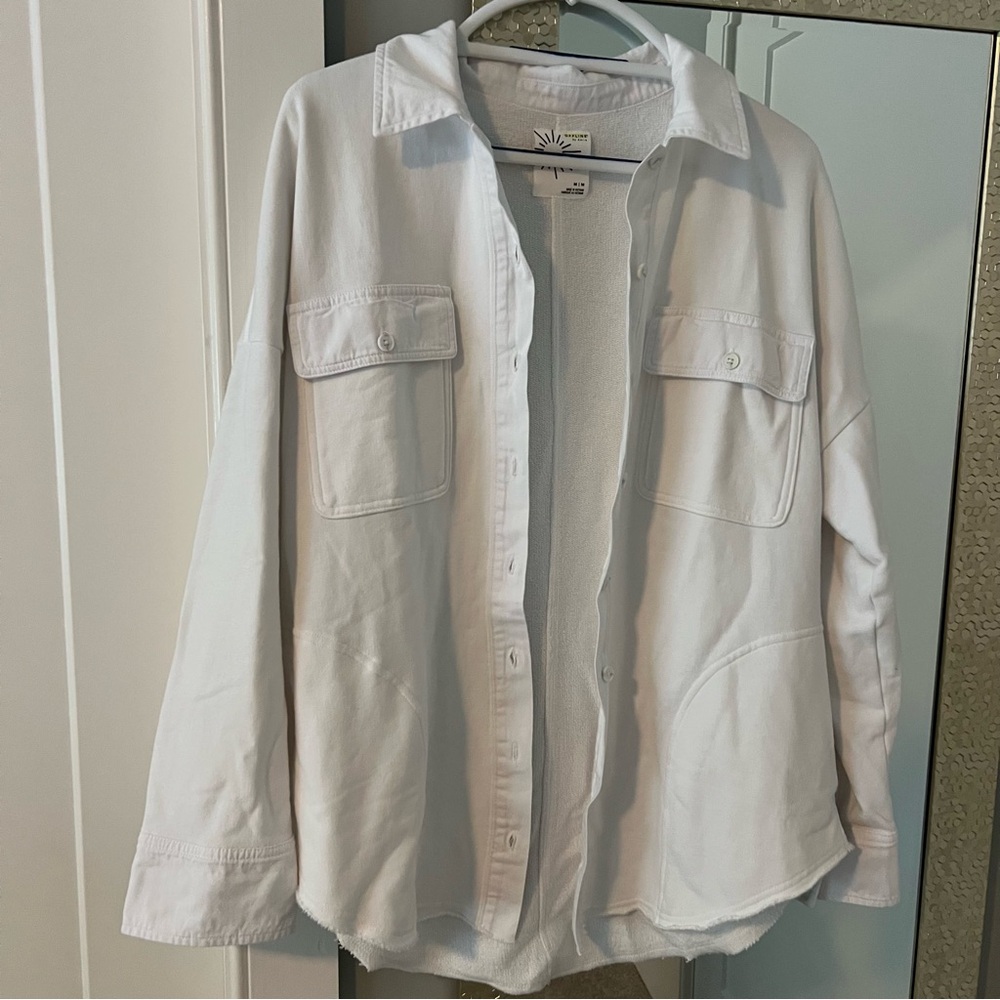 Aerie White Textured Jacket